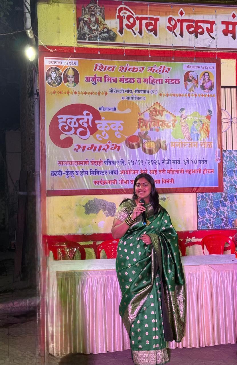 Anchor Ananya Kundu hosting a national day celebration