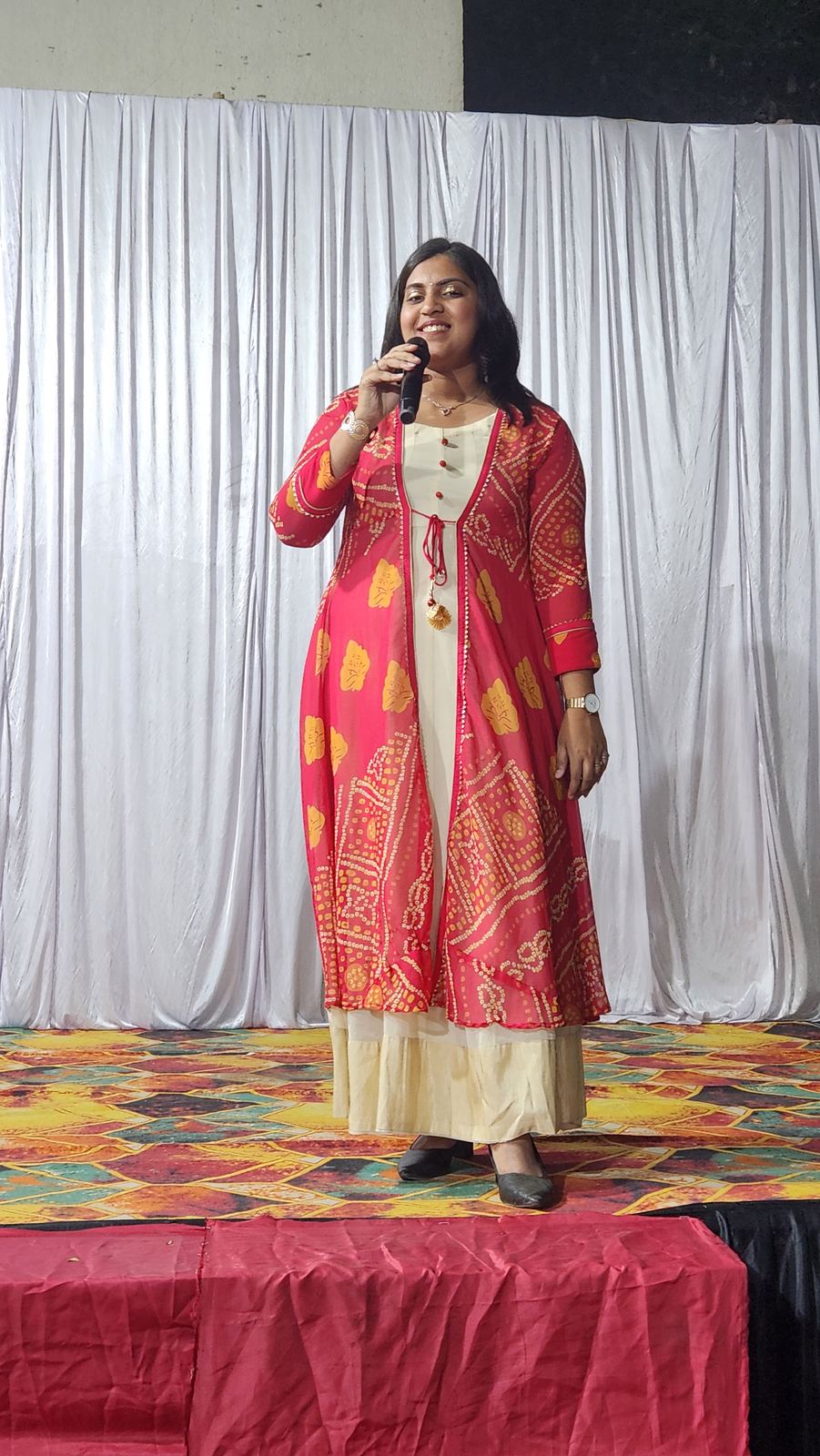 Anchor Ananya Kundu leading a new year countdown