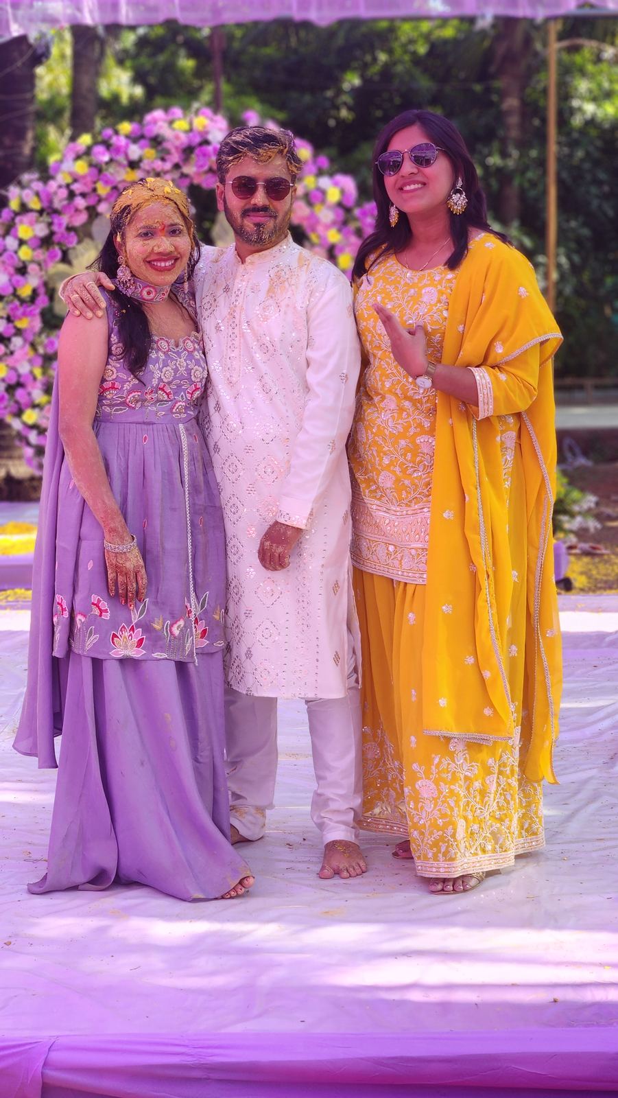 Anchor Ananya Kundu leading games at a haldi celebration
