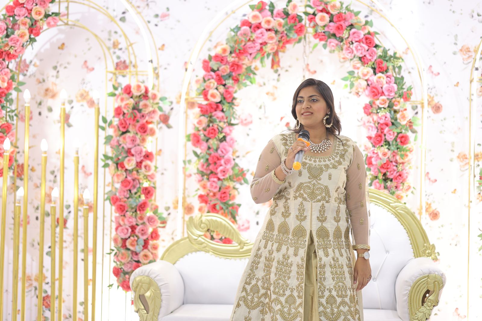 Anchor Ananya Kundu hosting weddings